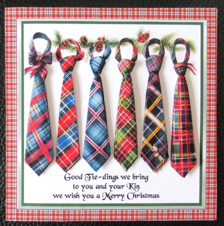 christmas tartan tie-dings by Davina Rundle