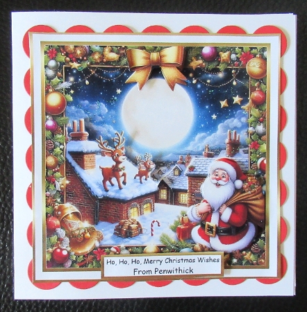 santa on the rooftops by Davina Rundle