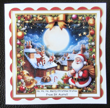 santa on the rooftops by Davina Rundle