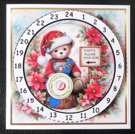 advent calendar clock 32 boy bear by Davina Rundle