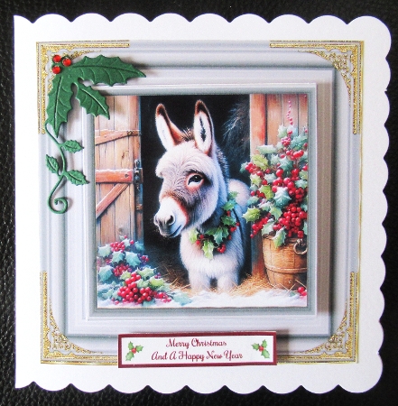 Winter Donkey Toppers, Card Fronts  by Davina Rundle