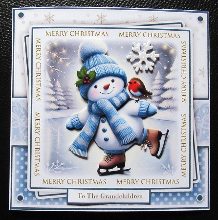Ice Skating Snowman Mini Kit by Davina Rundle
