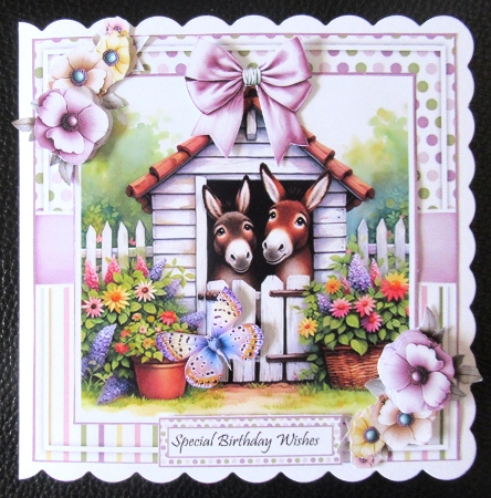 Peeking Donkeys With Set Of 4 Toppers by Davina Rundle
