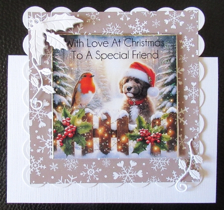 Christmas Picket Fence Pups 6 by Davina Rundle