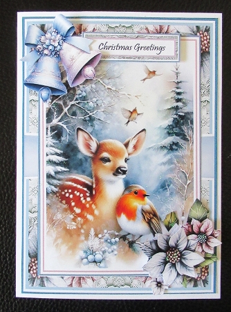 Fawn & Robin With Set Of 4 Toppers by Davina Rundle