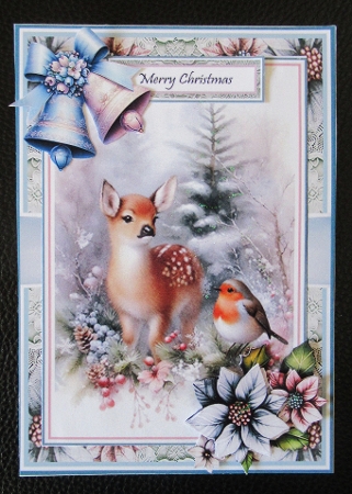 Fawn & Robin With Set Of 4 Toppers by Davina Rundle