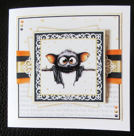 Funny Bat Halloween Multi Topper 7x7 inch Kit by Davina Rundle
