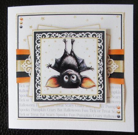 Funny Bat Halloween Multi Topper 7x7 inch Kit by Davina Rundle
