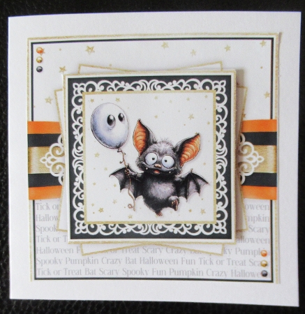 Funny Bat Halloween Multi Topper 7x7 inch Kit by Davina Rundle