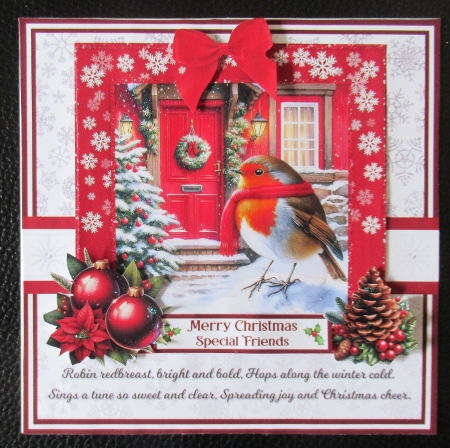 ROBIN REDBREAST 6x6 5x7 by Davina Rundle