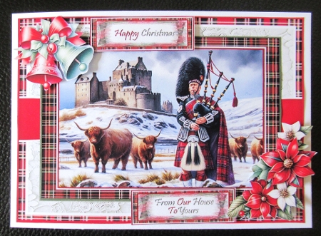 The Scottish Piper With Set Of 4 Toppers by Davina Rundle