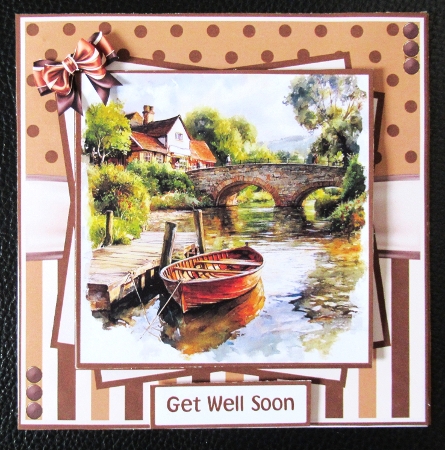 Boat On The Canal Mini Kit 7x7 by Davina Rundle