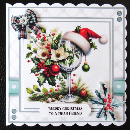Christmas Wine Glasses by Davina Rundle