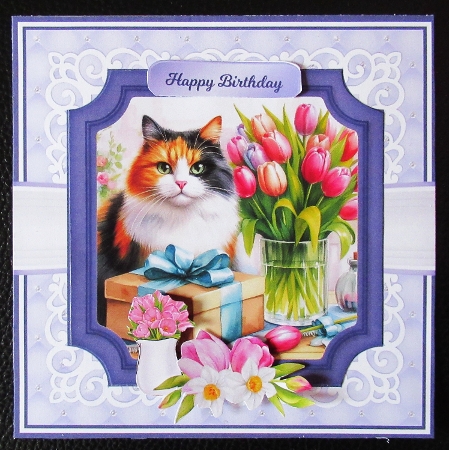 CALICO FLOWERS & CAKE 6x6 5x7 by Davina Rundle