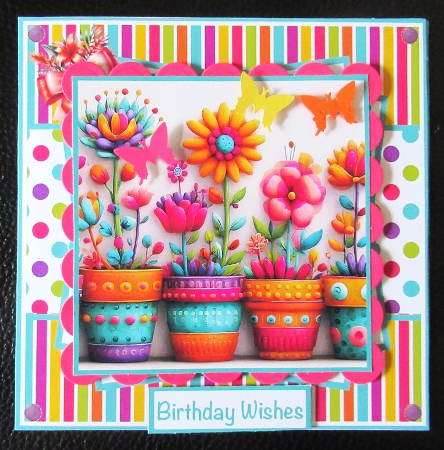 Flower Pots Mini Kit 7x7 by Davina Rundle