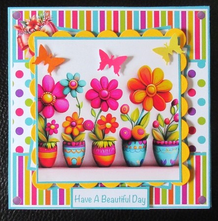 Flower Pots Mini Kit 7x7 by Davina Rundle