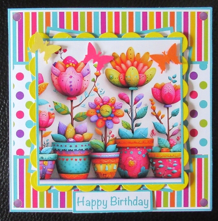 Flower Pots Mini Kit 7x7 by Davina Rundle