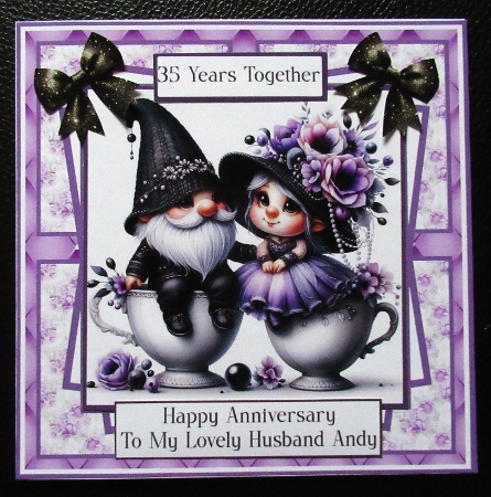 Purple Wedding Gnomes Mini Kit. 7x7 by Davina Rundle