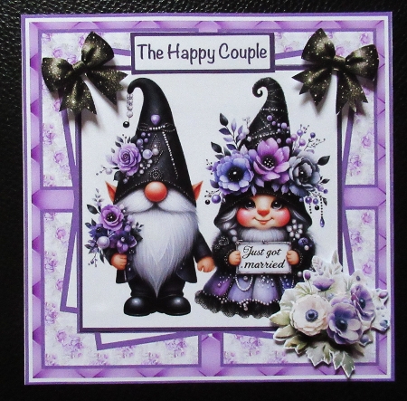 Purple Wedding Gnomes Mini Kit. 7x7 by Davina Rundle
