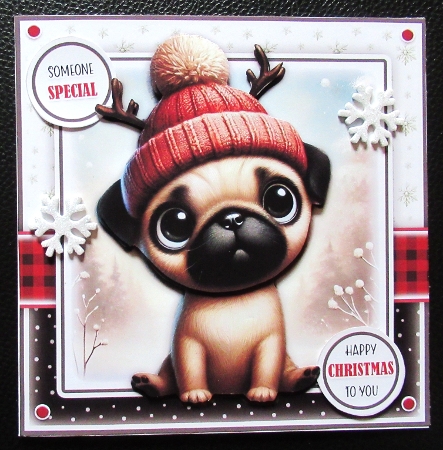 Happy Woofmas Pug Mini Kit by Davina Rundle
