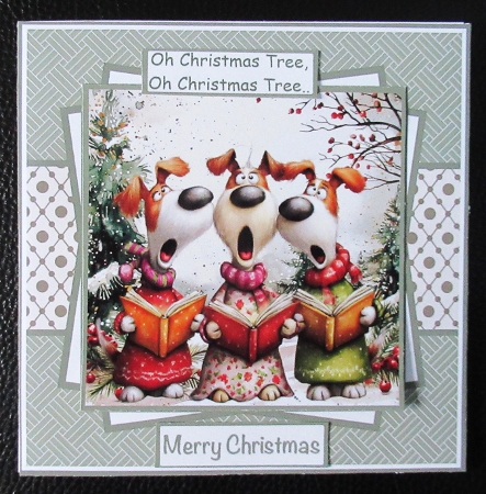 Carolling Dogs #1 Mini Kit 7x7 by Davina Rundle