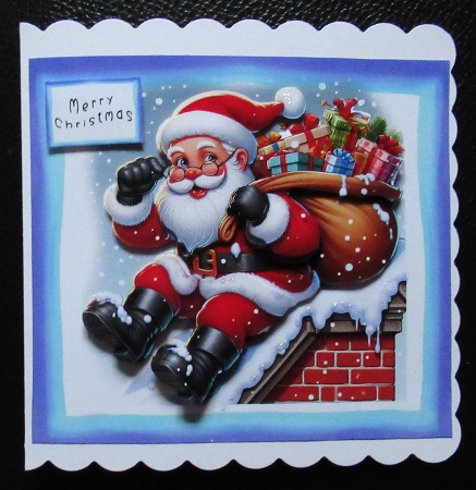 RoofTop Santa 2 - Decoupage by Davina Rundle