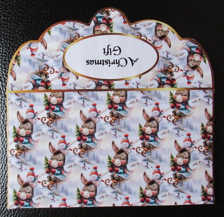 xmas money wallet donkey snow fun by Davina Rundle
