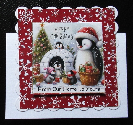 festive penguins card fronts by Davina Rundle