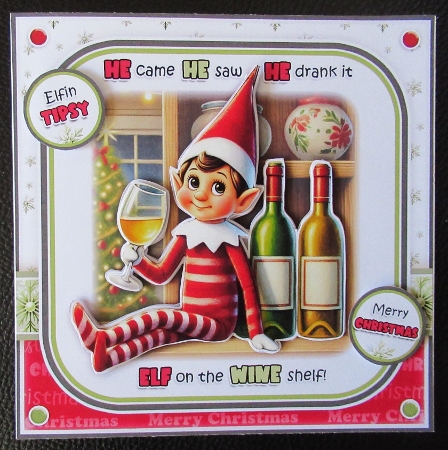 Elf On The Wine Shelf Mini Kit by Davina Rundle