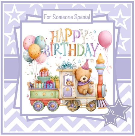 Birthday Train #1 Mini Kit 7x7 by Davina Rundle