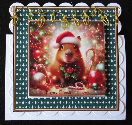 CUSTOMER REQUEST Festive Capybara 1 by Davina Rundle