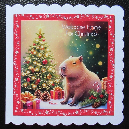 CUSTOMER REQUEST Festive Capybara 2 by Davina Rundle