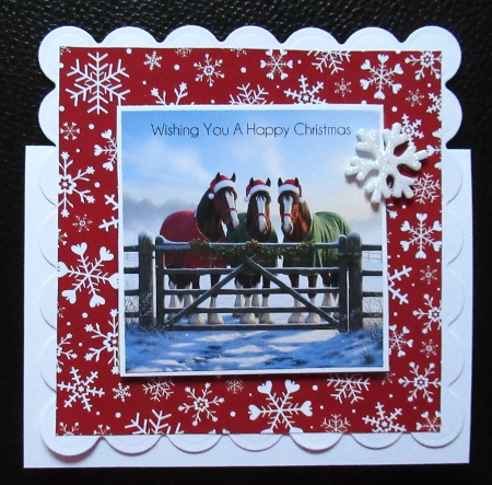 Winter Field gate Horses 2 by Davina Rundle