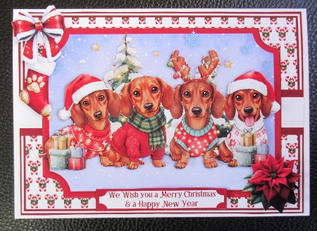 5X7 CHRISTMAS DOGS bumper kit by Davina Rundle