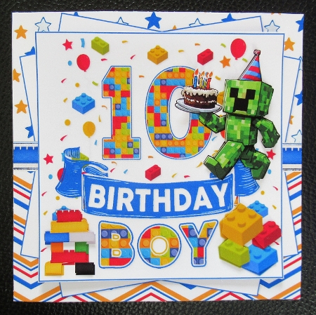 7x7 Lego Birthday boy choice of four mini kit by Davina Rundle