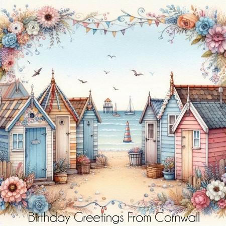 20+beach huts and frames by Davina Rundle