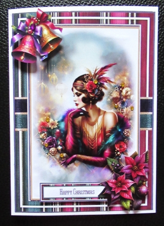 Art Deco Christmas Flapper Lady Mini Kit by Davina Rundle