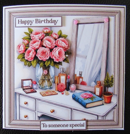 Dressing table cosmetics and flowers by Davina Rundle