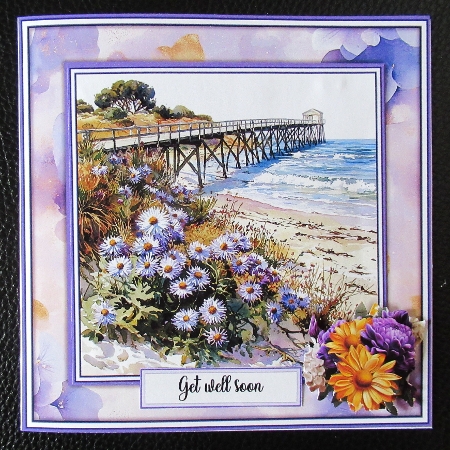 Purple Asters 1 - Mini Kit 6x6 by Davina Rundle