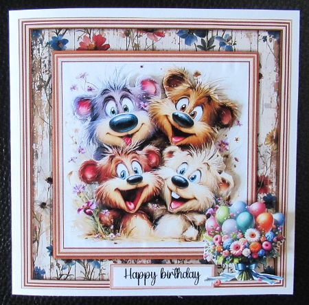 Birthday Smiling Bears - Mini Kit 6x6 by Davina Rundle