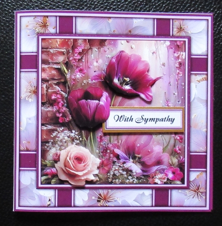 Burgundy Tulips - Mini Kit 6x6 by Davina Rundle