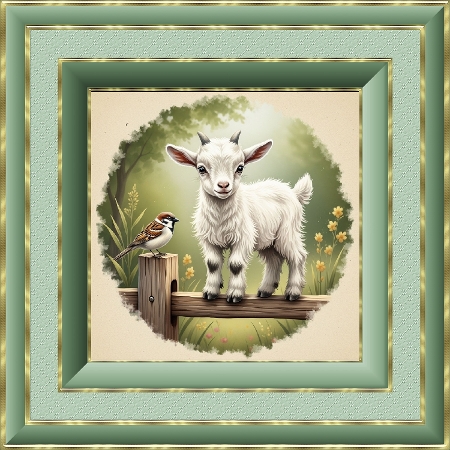  4 Gold Border Frames-Succulants Bright by Davina Rundle