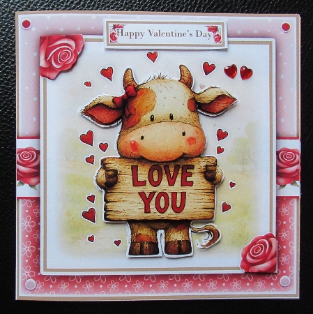 Romantic Cow Anniversary/Valentines/Birthday by Davina Rundle