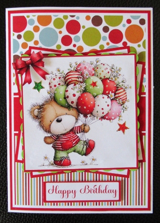 Birthday Bear #1 Mini Kit 5x7 (4) by Davina Rundle