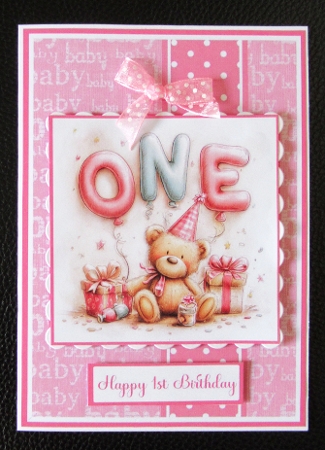 1st Birthday Girl Mini Kit 5x7 (4) by Davina Rundle