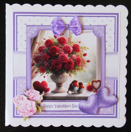 6x6 & 5x7 LOVE BIRDS & FLOWERS engagement, anniversary, valentines by Davina Rundle
