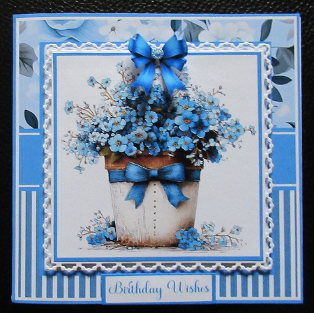 Blue Floral Dreams #1 Mini Kit 7x7 (4) by Davina Rundle