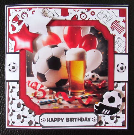 6x6 5x7 FOOTBALL BIRTHDAY by Davina Rundle