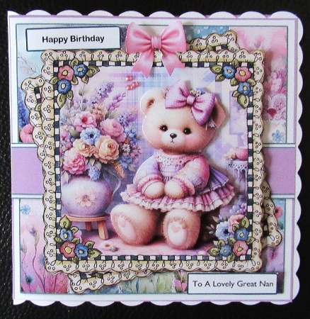 6x6 ~ Sweet Teddy Girl by Davina Rundle