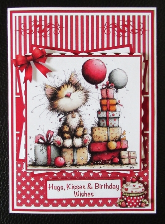 Birthday Kitty Mini Kit 5x7 (3) by Davina Rundle